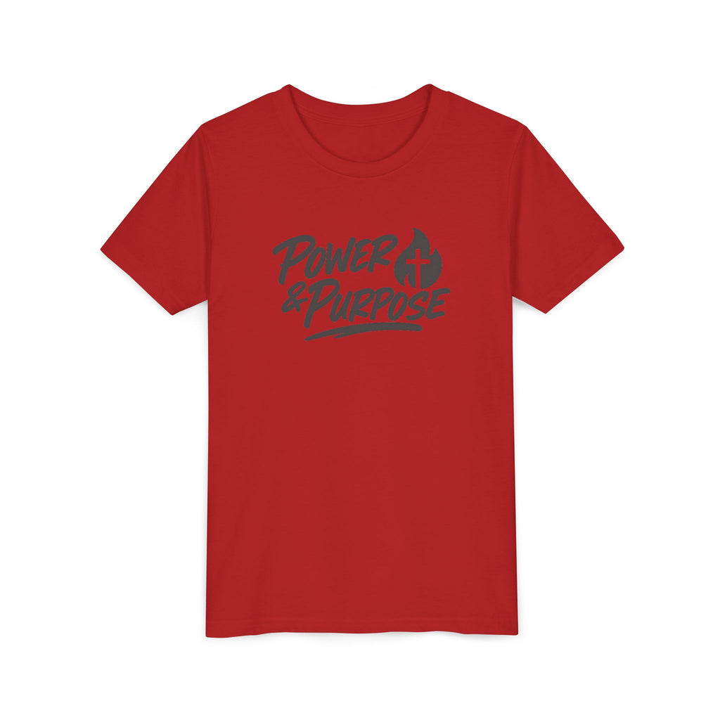 Youth Tee — "Power & Purpose" Christian Kids T‑Shirt (Faith-Based Inspirational)