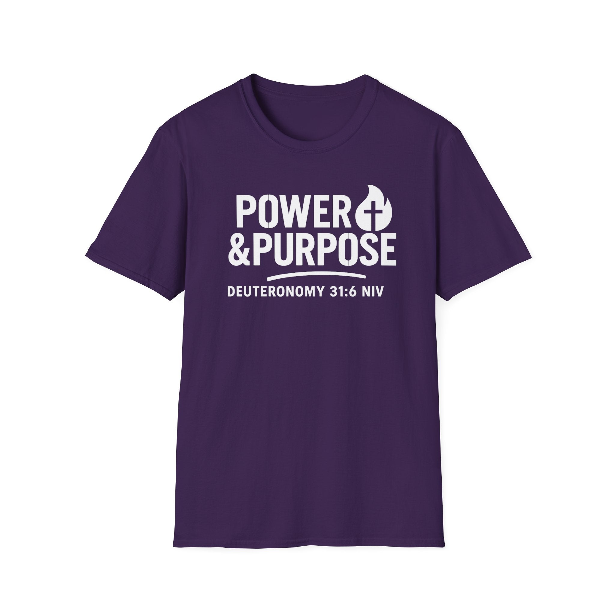 Power & Purpose Tee — Deuteronomy 31:6 Christian Faith T‑Shirt