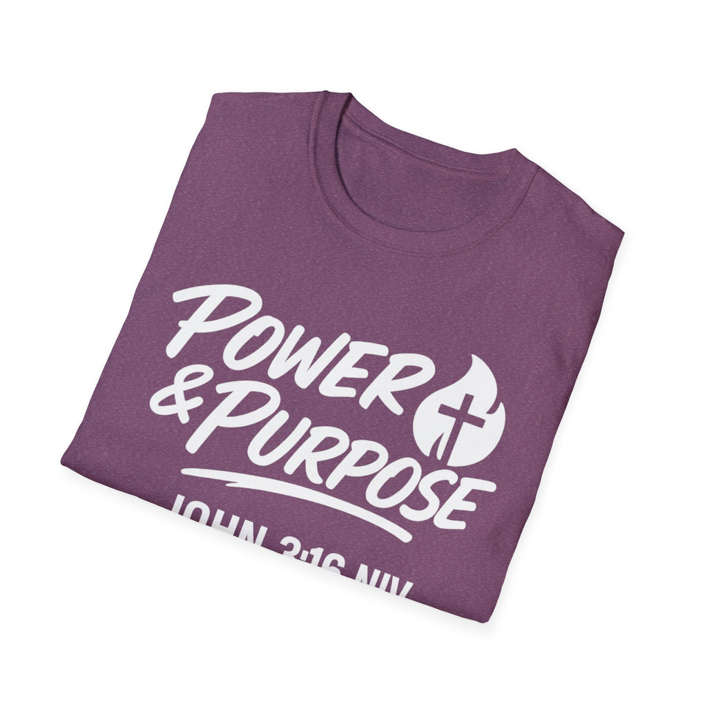 Power & Purpose John 3:16 Tee — ‘Jesus Saves’ Cross Graphic T-Shirt