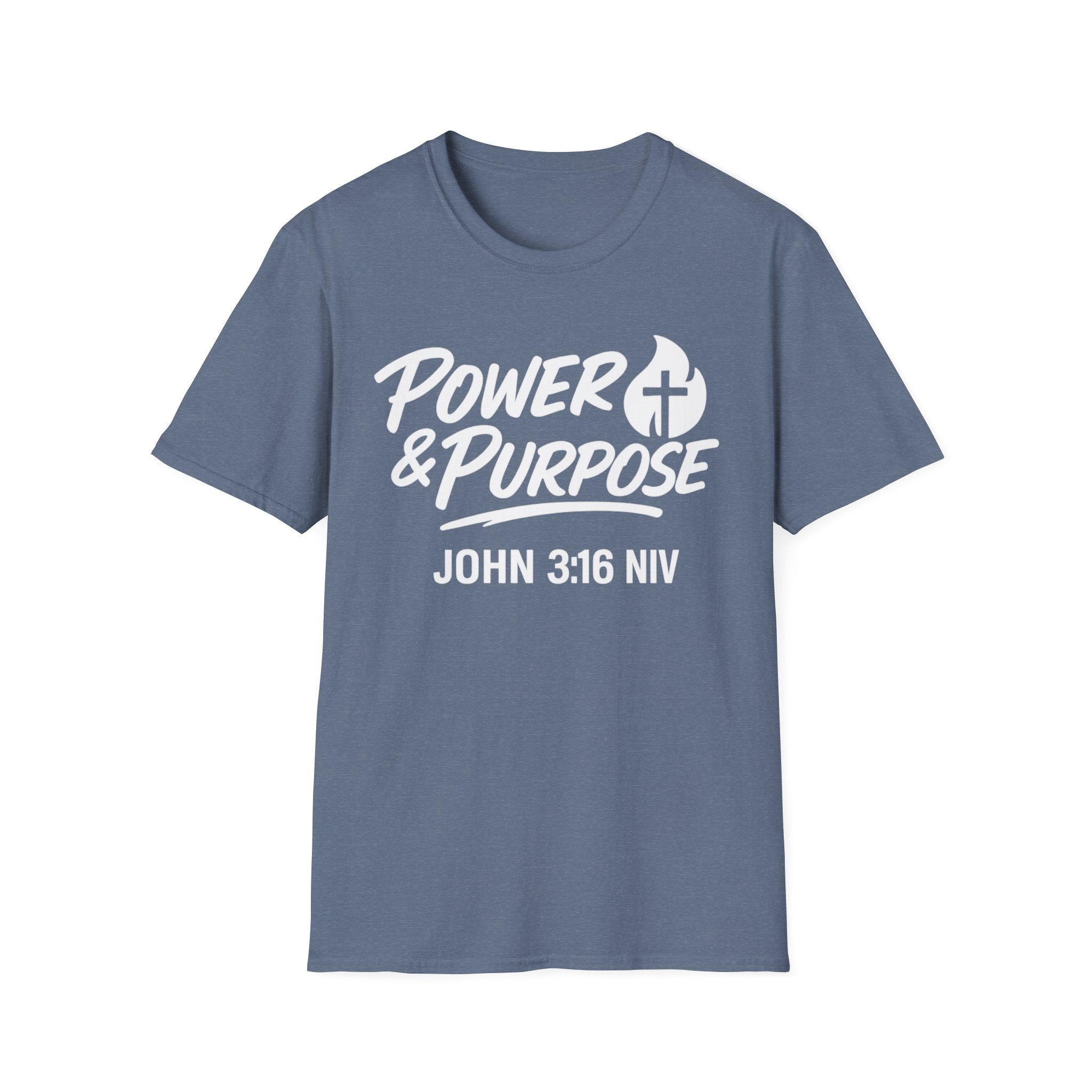 Power & Purpose John 3:16 Tee — ‘Jesus Saves’ Cross Graphic T-Shirt
