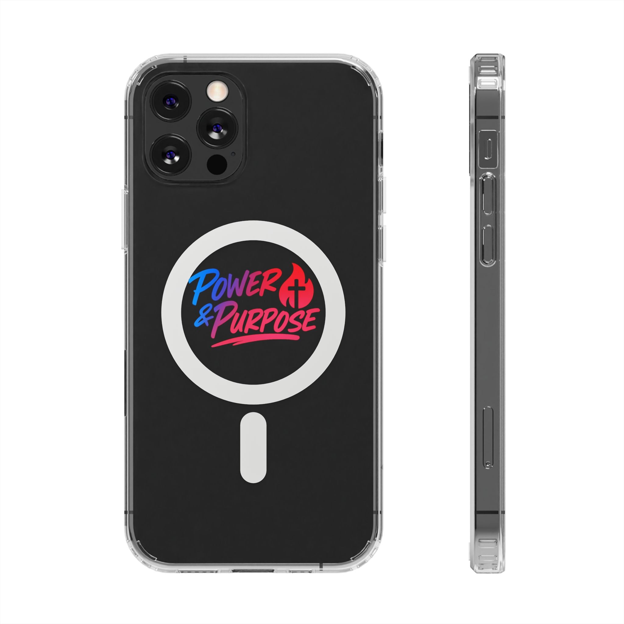 Clear Magnetic Phone Case — “Power & Purpose” Impact-Resistant MagSafe Compatible
