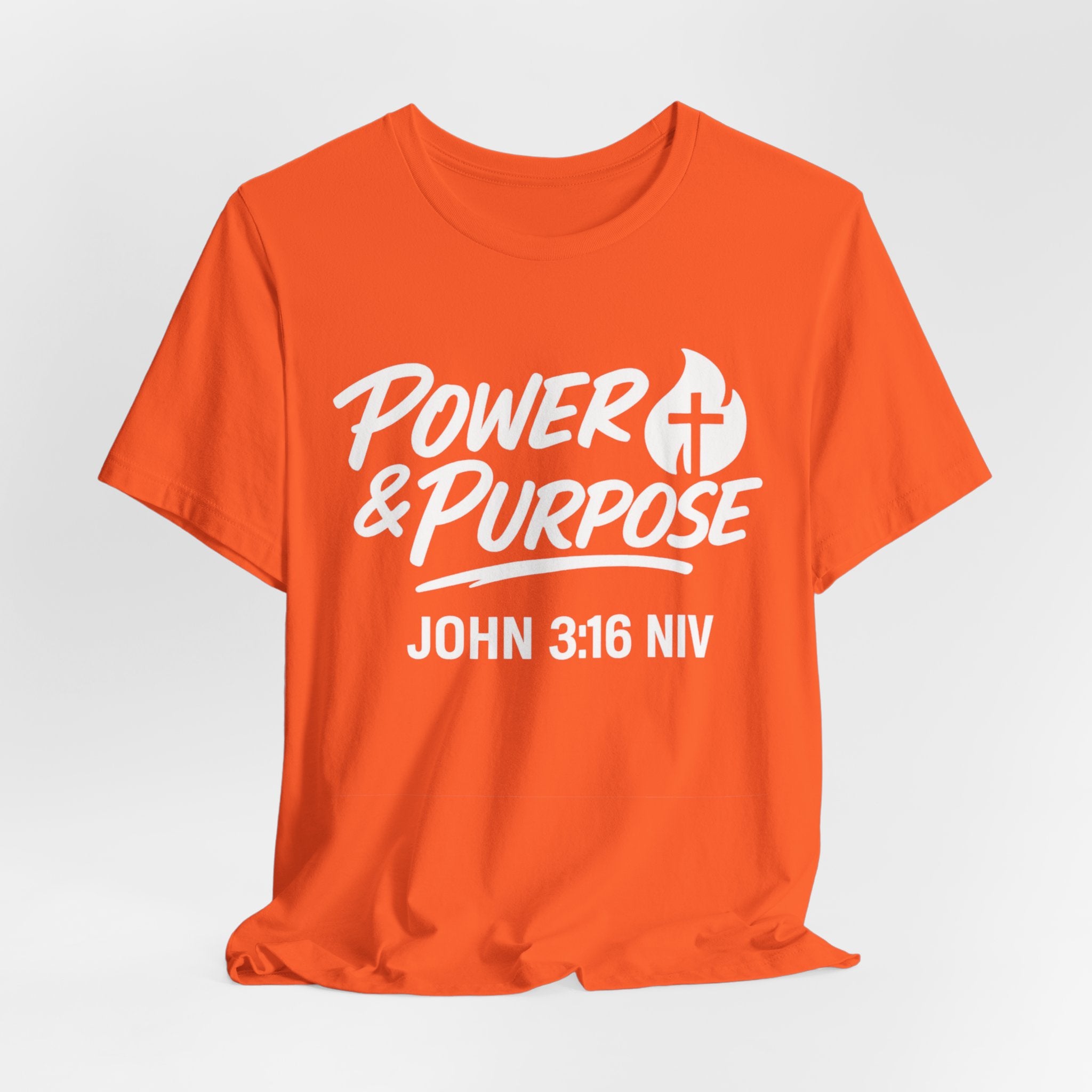 Power & Purpose John 3:16 Tee — ‘Jesus Saves’ Cross Graphic T-Shirt
