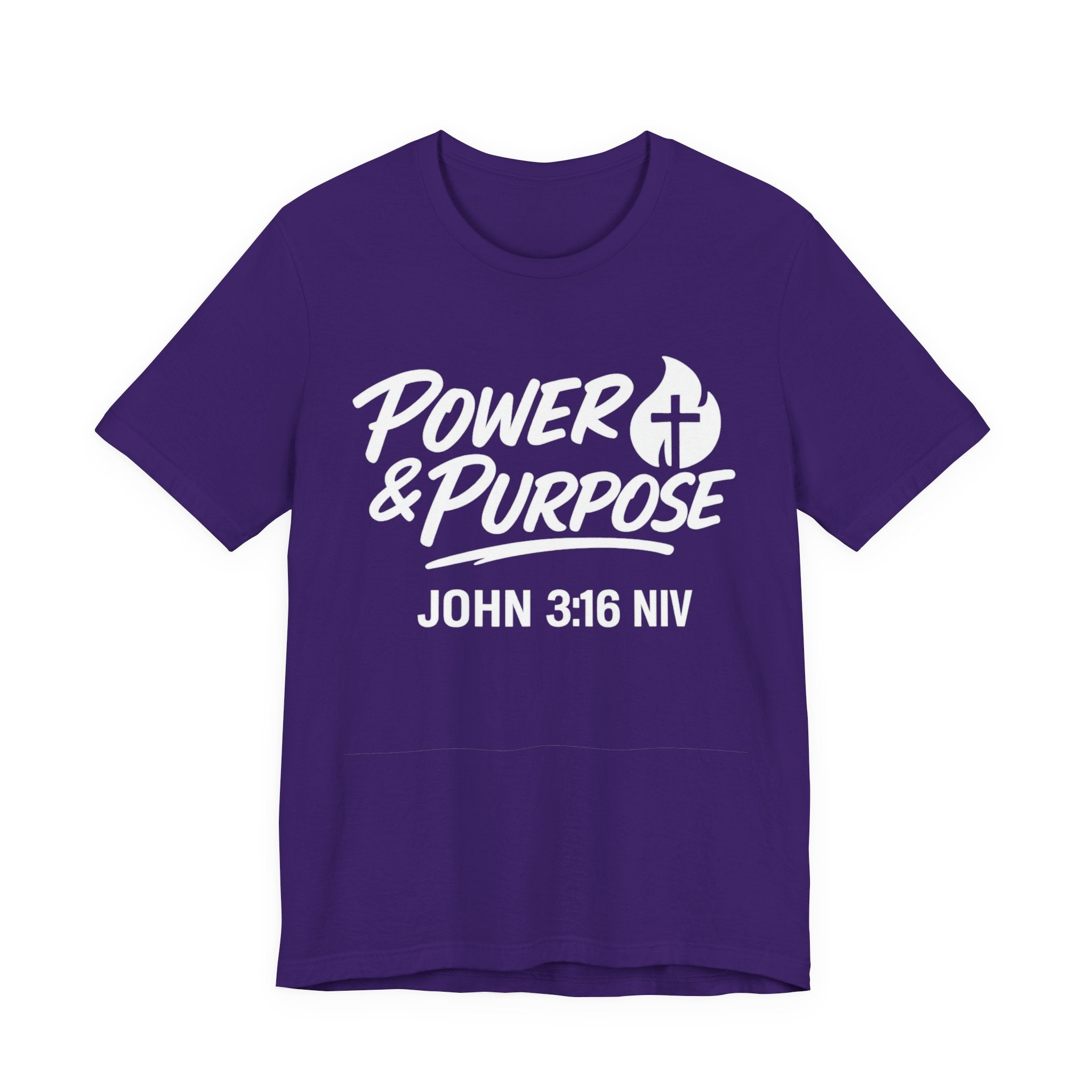 Power & Purpose John 3:16 Tee — ‘Jesus Saves’ Cross Graphic T-Shirt