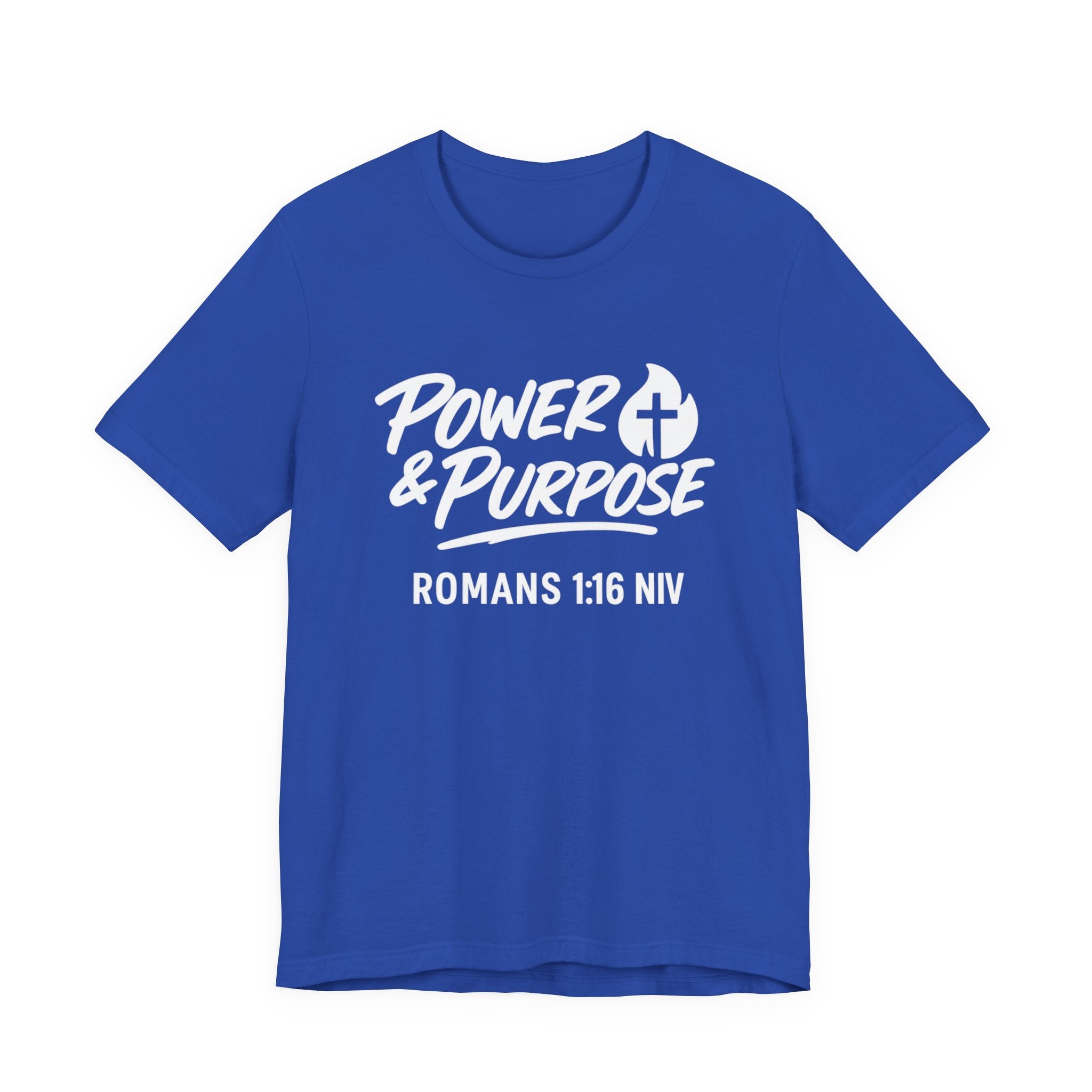 Power & Purpose Classic T-Shirt Romans 1:16 NIV– Plain Jersey Short Sleeve Tee