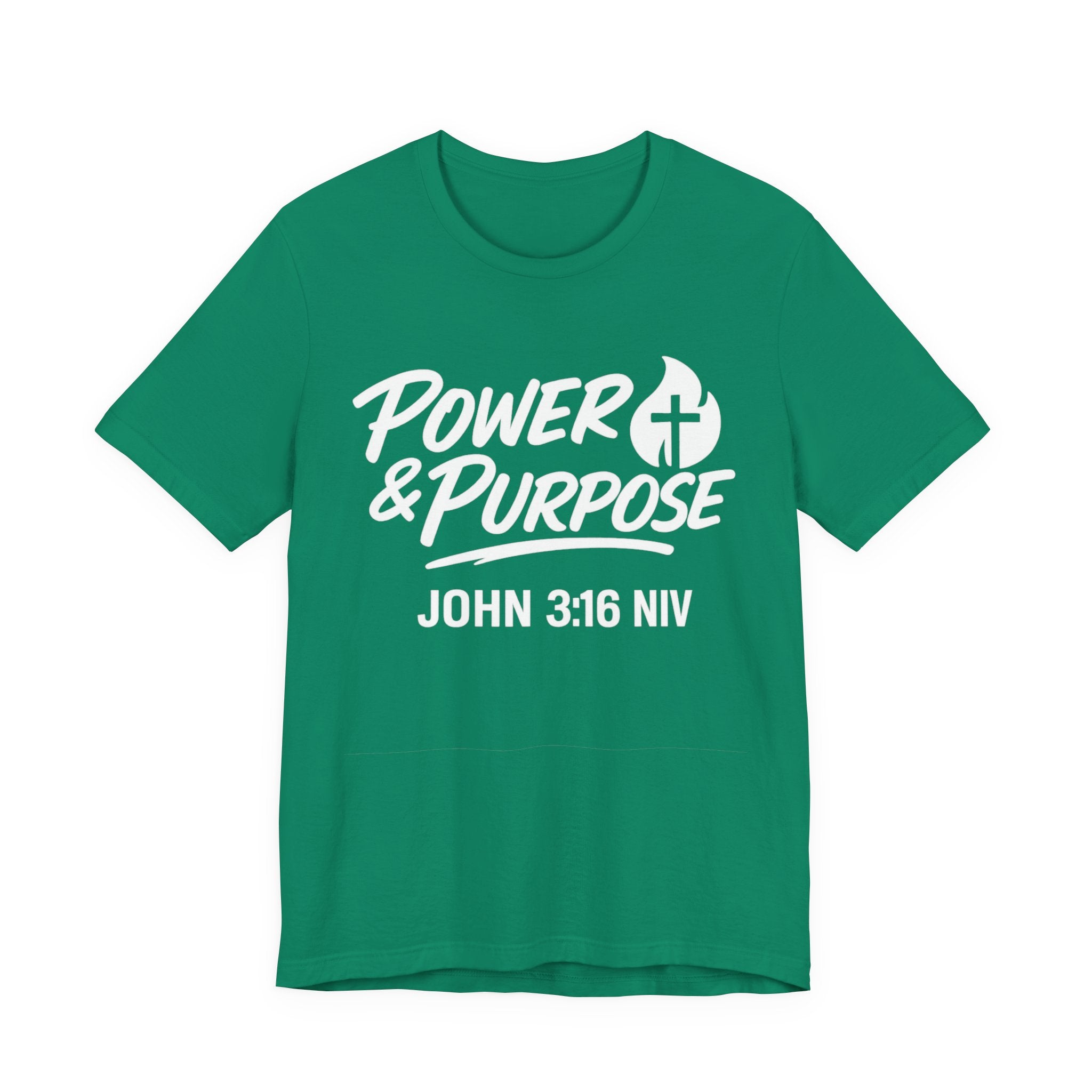 Power & Purpose John 3:16 Tee — ‘Jesus Saves’ Cross Graphic T-Shirt