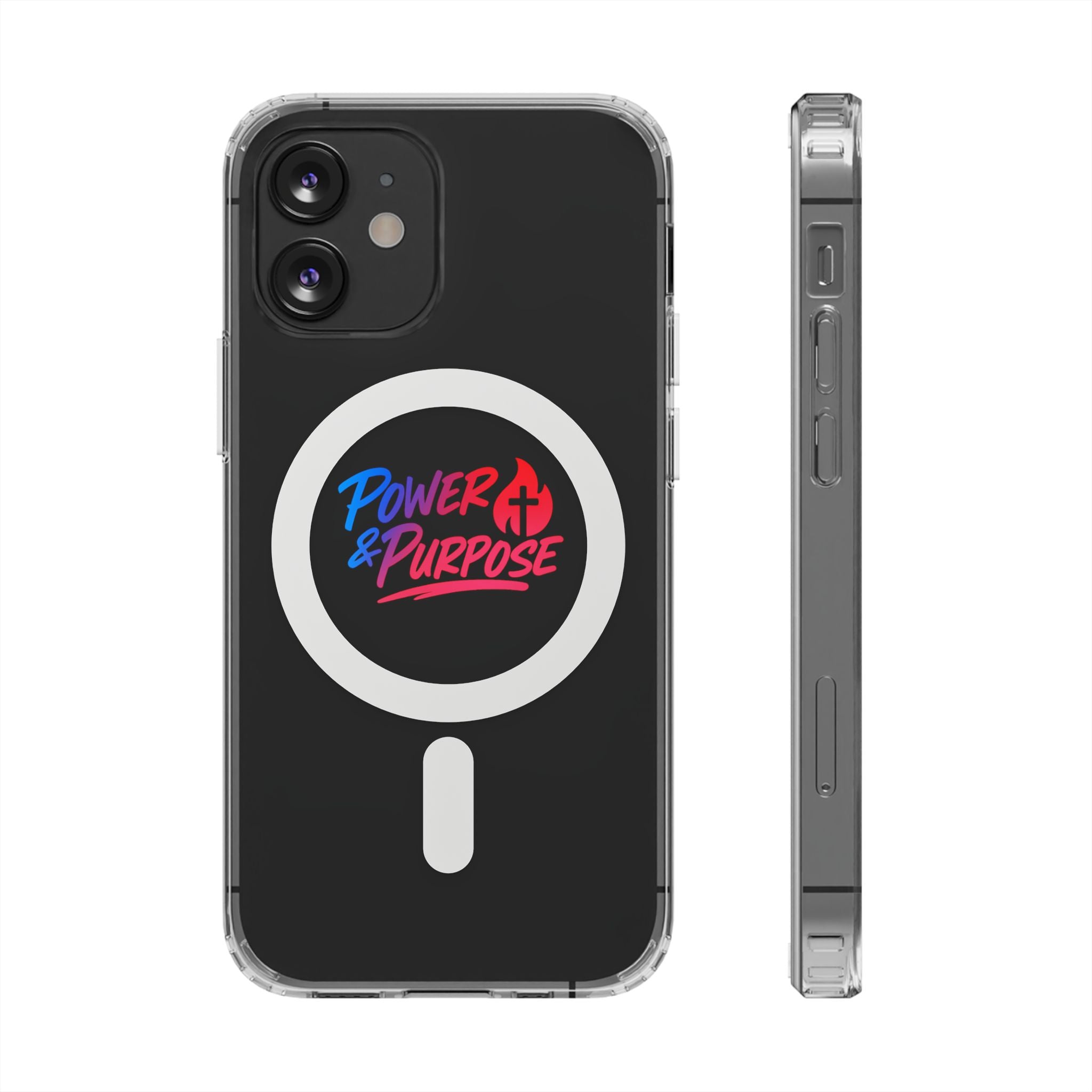 Clear Magnetic Phone Case — “Power & Purpose” Impact-Resistant MagSafe Compatible
