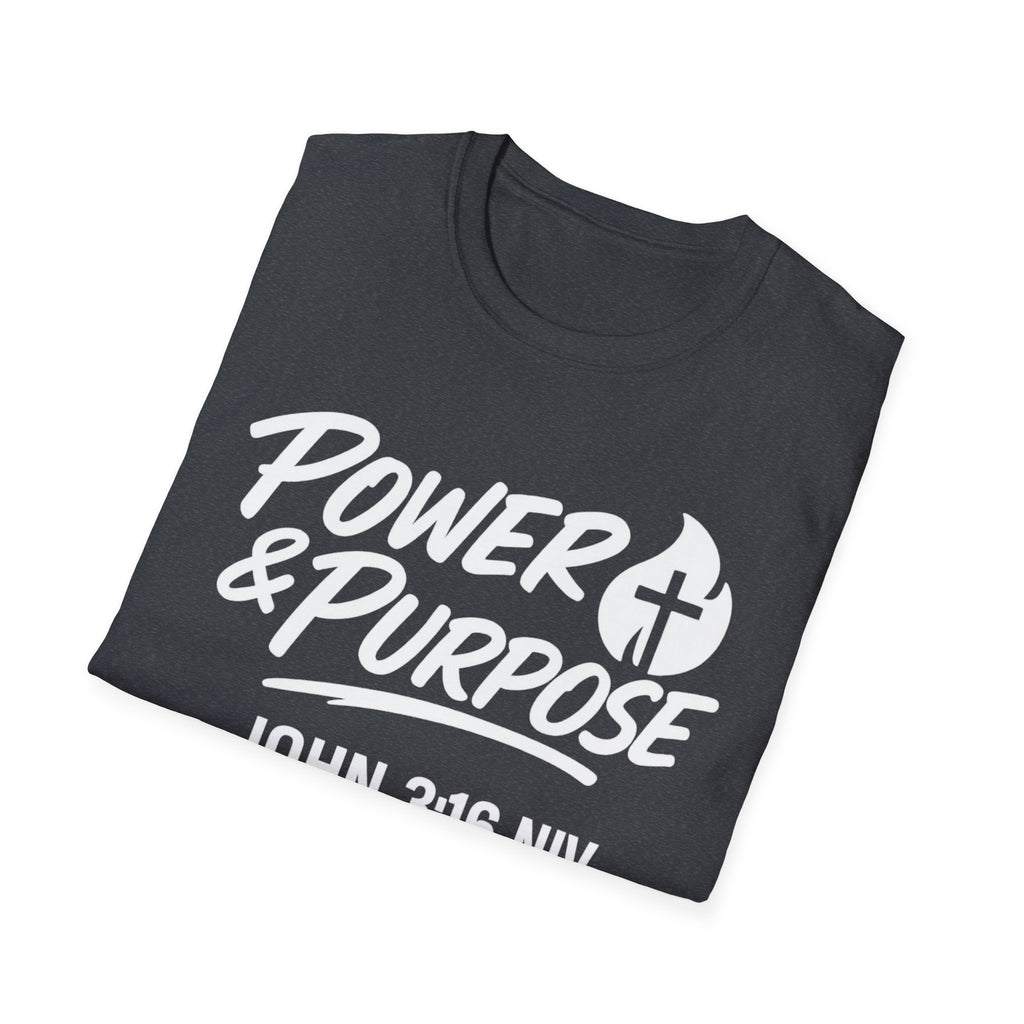 Power & Purpose John 3:16 Tee — ‘Jesus Saves’ Cross Graphic T-Shirt