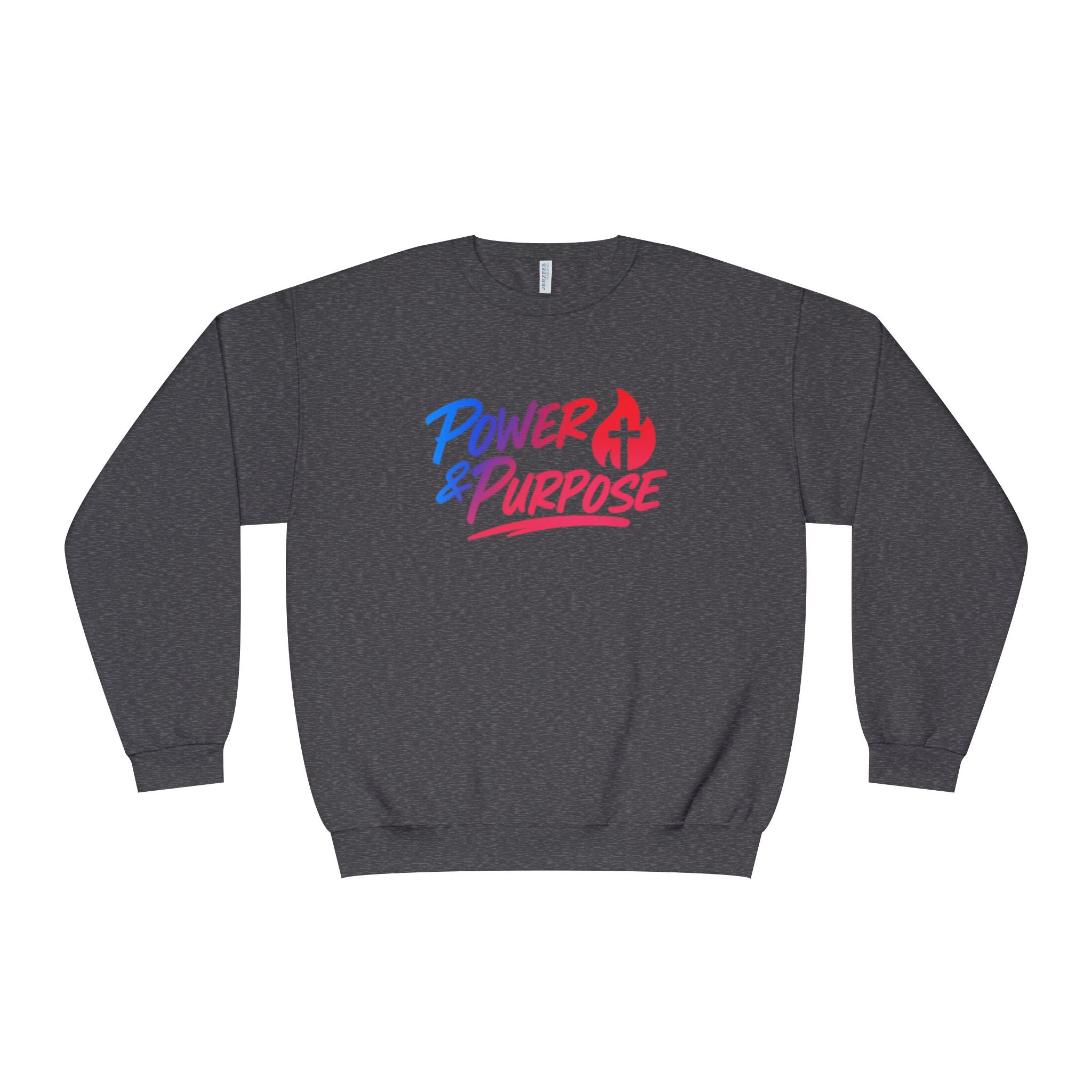Power & Purpose Crewneck Sweatshirt — Inspirational Christian Graphic Sweatshirt