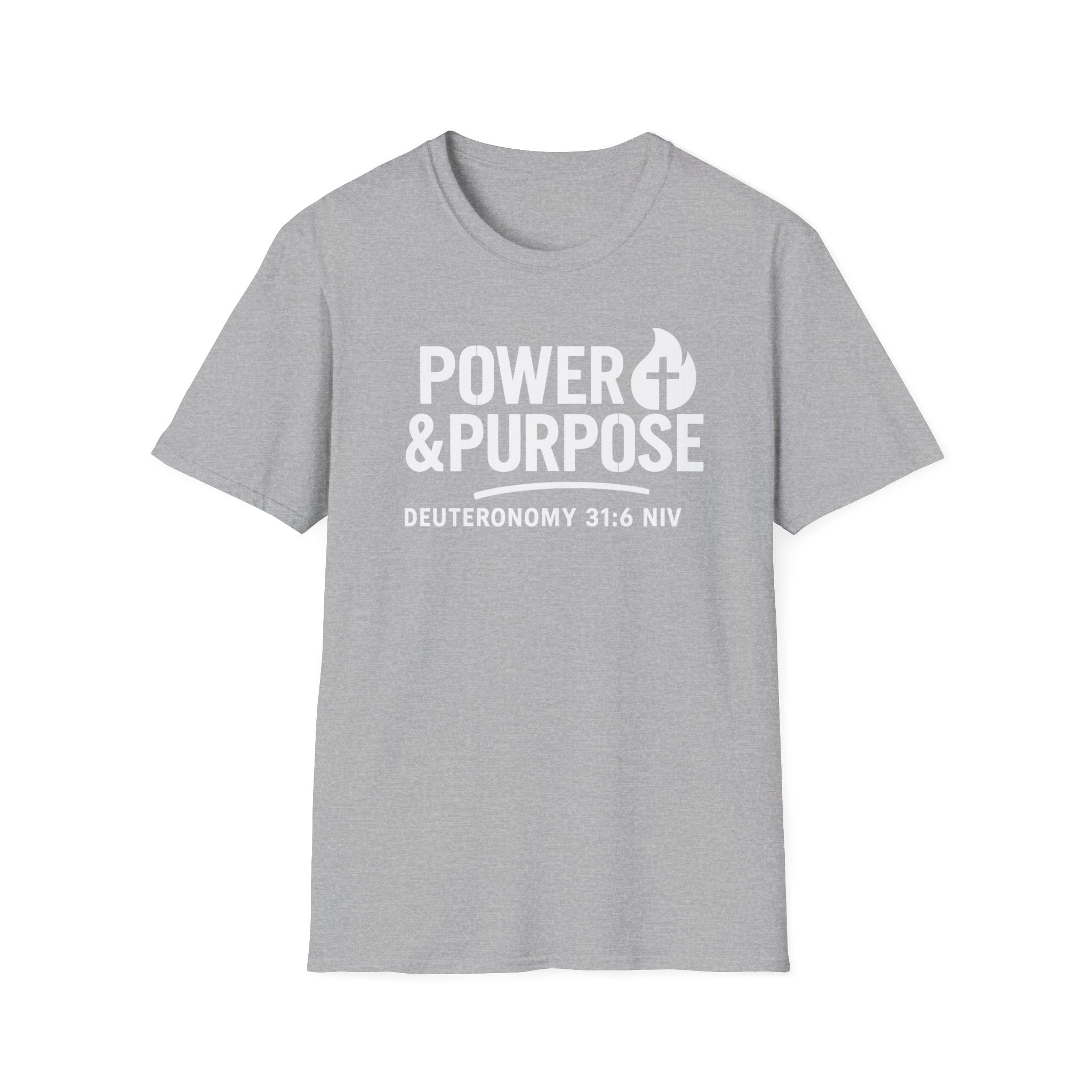 Power & Purpose Tee — Deuteronomy 31:6 Christian Faith T‑Shirt