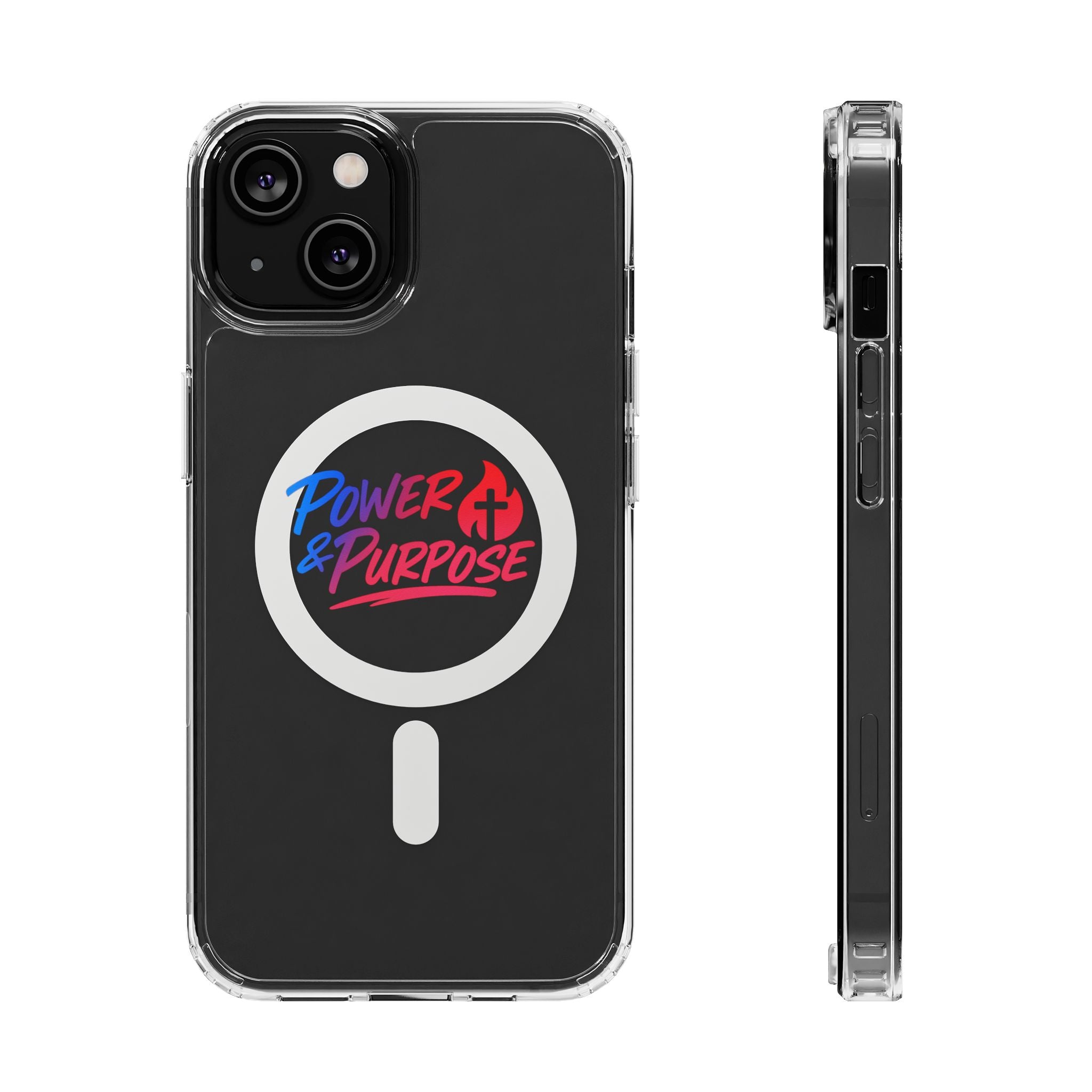 Clear Magnetic Phone Case — “Power & Purpose” Impact-Resistant MagSafe Compatible